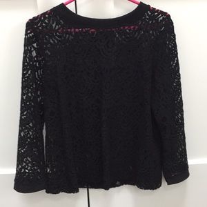 Lace three quarter sleeve top